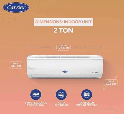 Carrier 2 Ton 5 Star Inverter Split AC (Copper,ESTER Dxi, 6-in-1 Flexicool Inverter, 2022 Model,R32,White) - Image 3